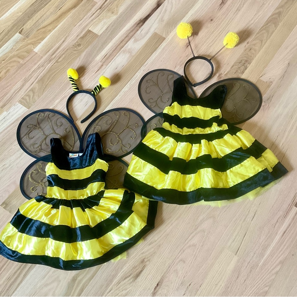 Fun of a Kind Bee Tutu Costume, Sz 5T and Sz 3T
